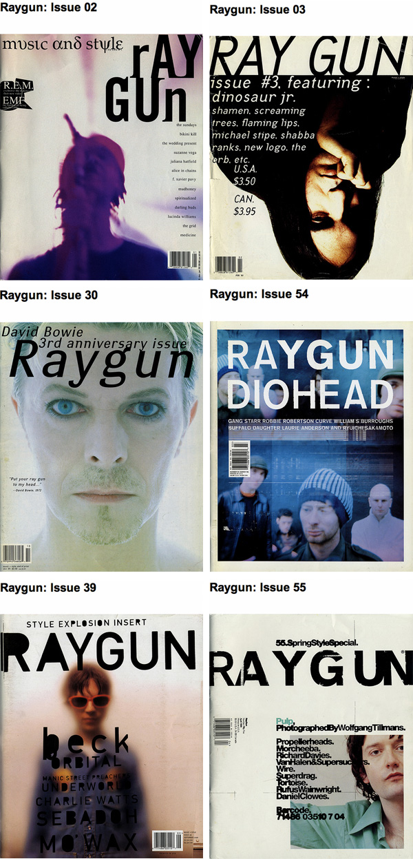 Raygun magazine covers - David Carson