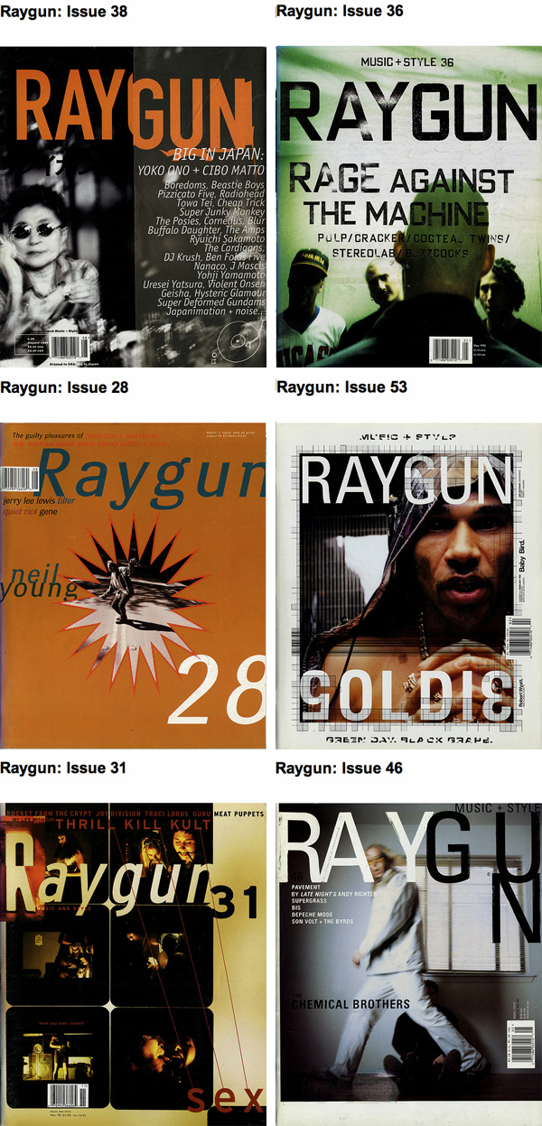 Raygun magazine covers - David Carson